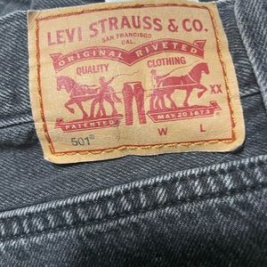Levi’s shorts size 30 . Black jean material